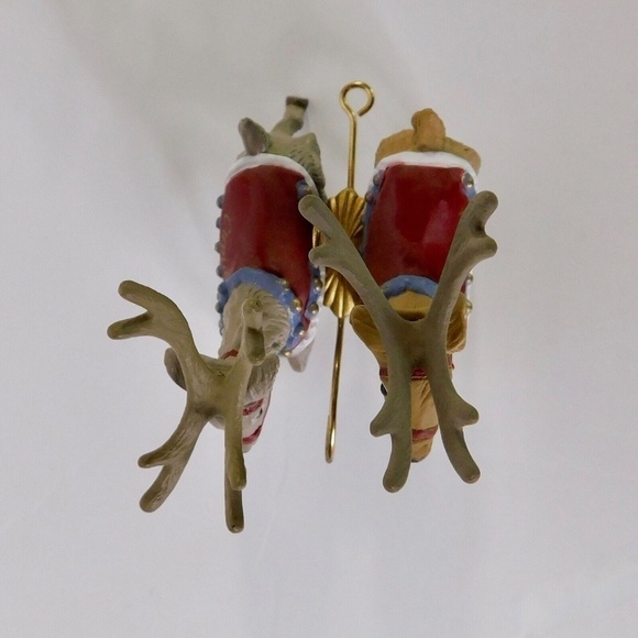 Vintage HALLMARK Keepsake Ornament Comet & Cupid Santa Reindeer Series #3 - Picture 7 of 16